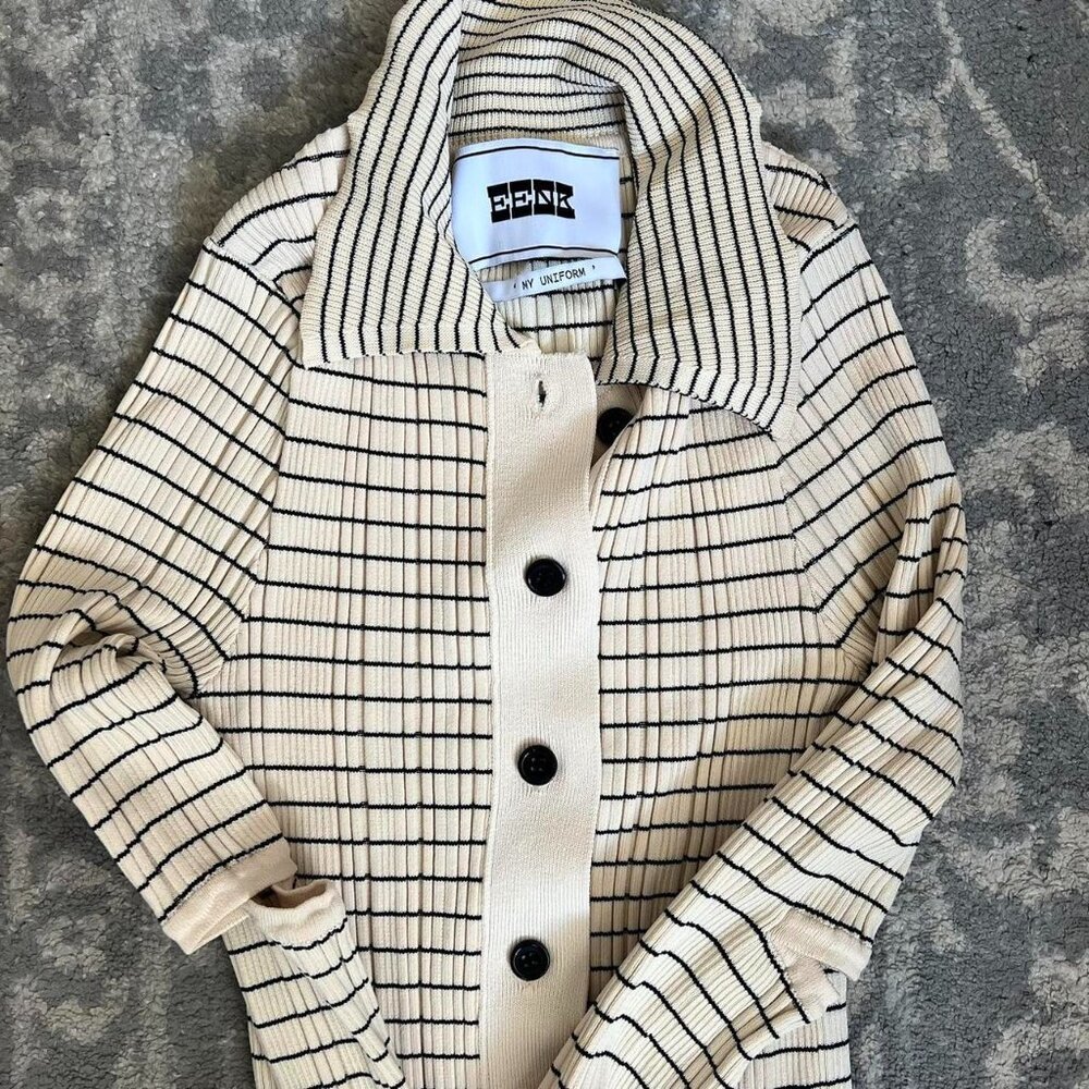 EENK SINKY RIBBED KNIT CARDIGAN